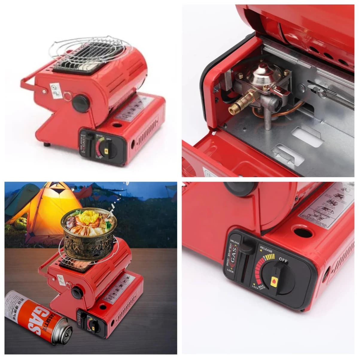 Dual-Purpose Use Stove Heater Iron Outdoor Heater Cooker Gas Heater Travelling Camping Hiking Picnic Equipment
