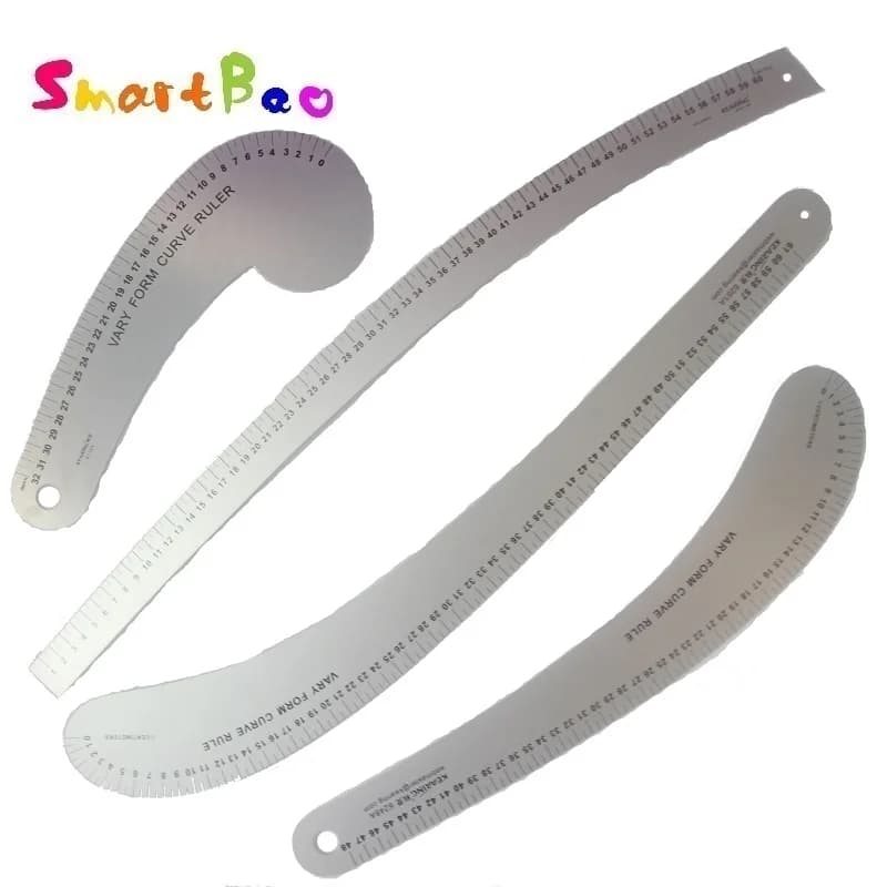 Regole per cucire e motivi in metallo Set di righelli per sarto alla moda Materiale scolastico per reglas de patchwork