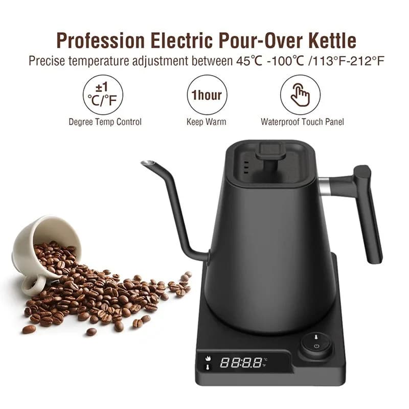 Smart Constant Temp Gooseneck Electric Kettle, Hand Pour Coffee Tea Brewing Pot New Household Heating Water Pot