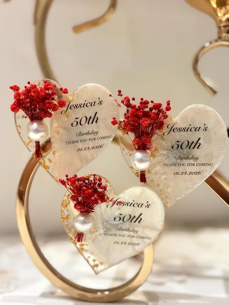 Bomboniere magnetiche personalizzate per matrimoni di compleanno 60°, 70, 40°, 50° compleanno Magnete Primo magnete Bomboniere Regalo per ospite 1° compleanno