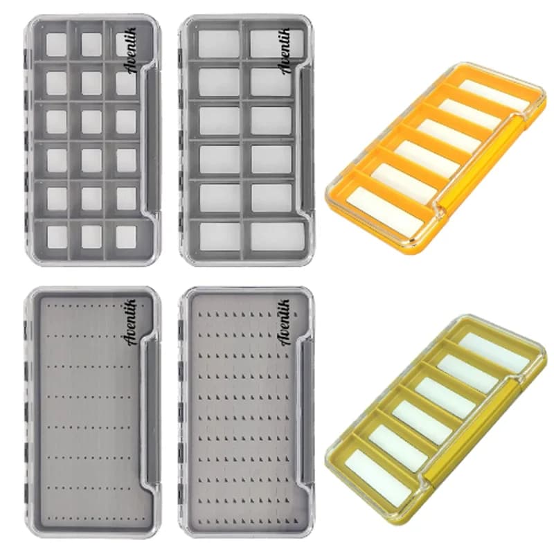 Aventik Fly Fishing Box Waterproof Fly Fishing Case 6-18 Multi Magnetic Parts Hook Fishing equipment boxes with bait Size L