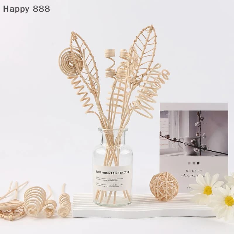 12 pezzi di ornamenti di incenso della serie Lotus: bastoncini diffusori per ance per aromaterapia senza fiamma, decorazioni per la casa fai da te