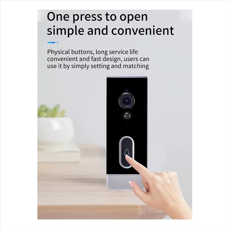 GROCE-Tuya Smart Home Camera Bell Waterproof Wifi Video intercom 1080P External Security Audio Bidirectional UK PLUG B