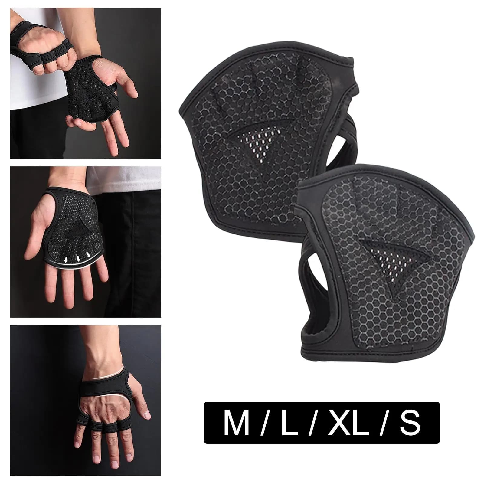 Mid-Slip Training Gloves, Palm Protection, for Men and Women, Weight Lifting and Fitness