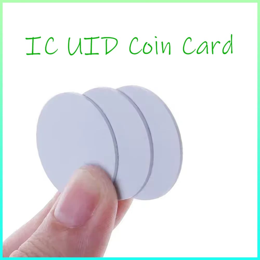 5/10/20PCS UID 25mm Diametro Moneta Tag RFID Portachiavi Carta Riscrivi Variabile 1K S50 Settore 0 Blocco 0 Riscrivibile NFC Copia Clone carta