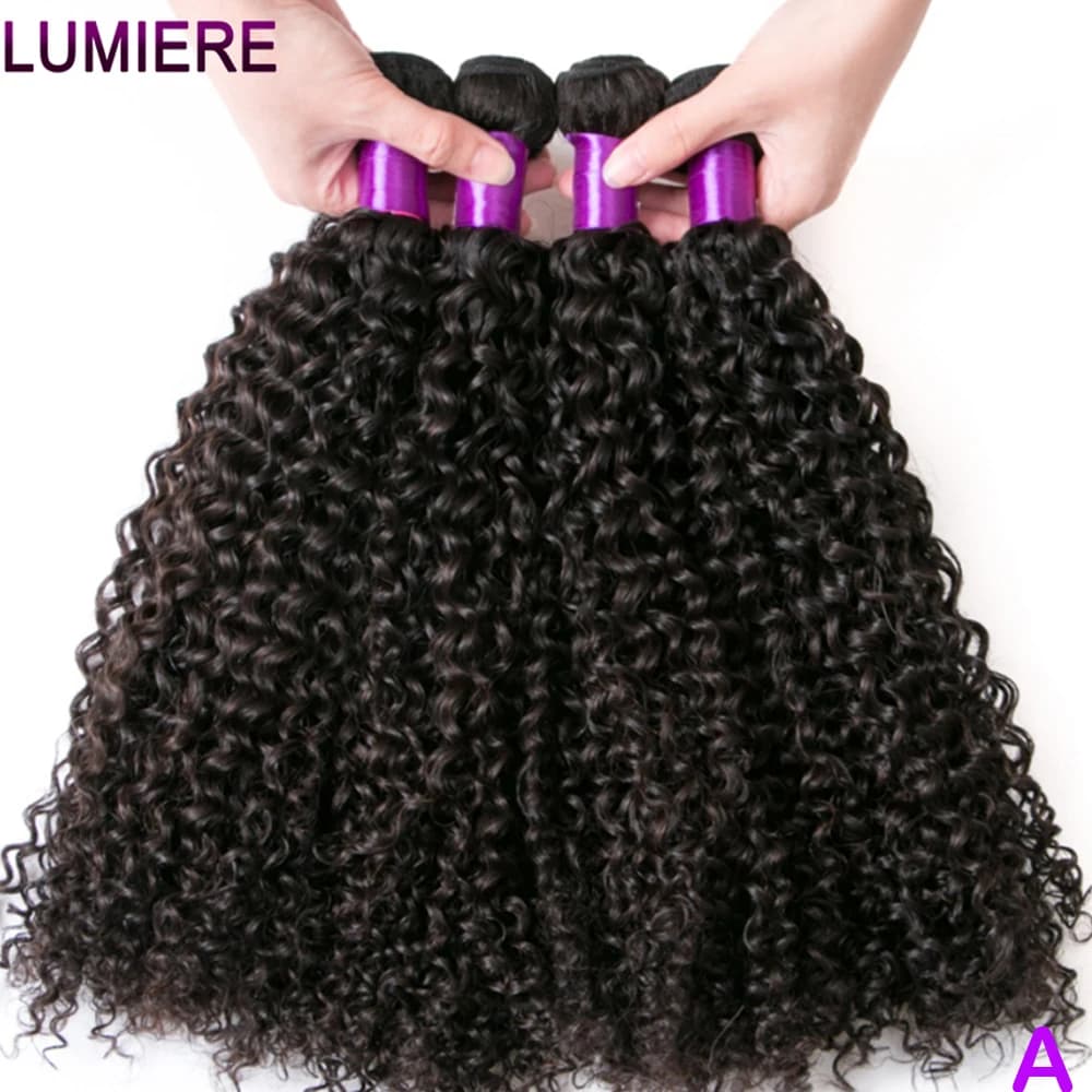 Fasci di capelli ricci afro crespi profondi vergini 15A Fasci di capelli umani al 100% Estensioni dei capelli umani non trattati spessi Super doppio disegnato