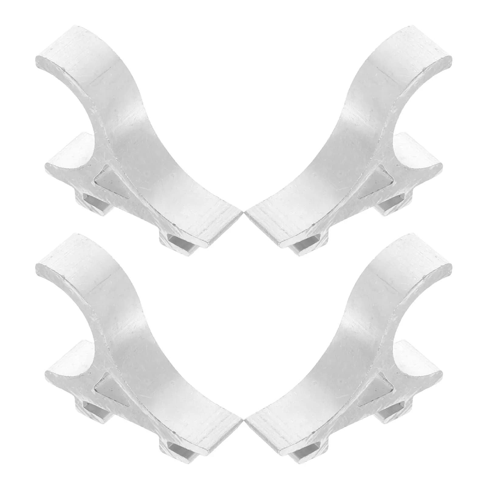 4 Pieces Clips for Shelves Aluminum Alloy Freezer, Support Hooks Fridge Robusts, Without Drilling, Space Organizer