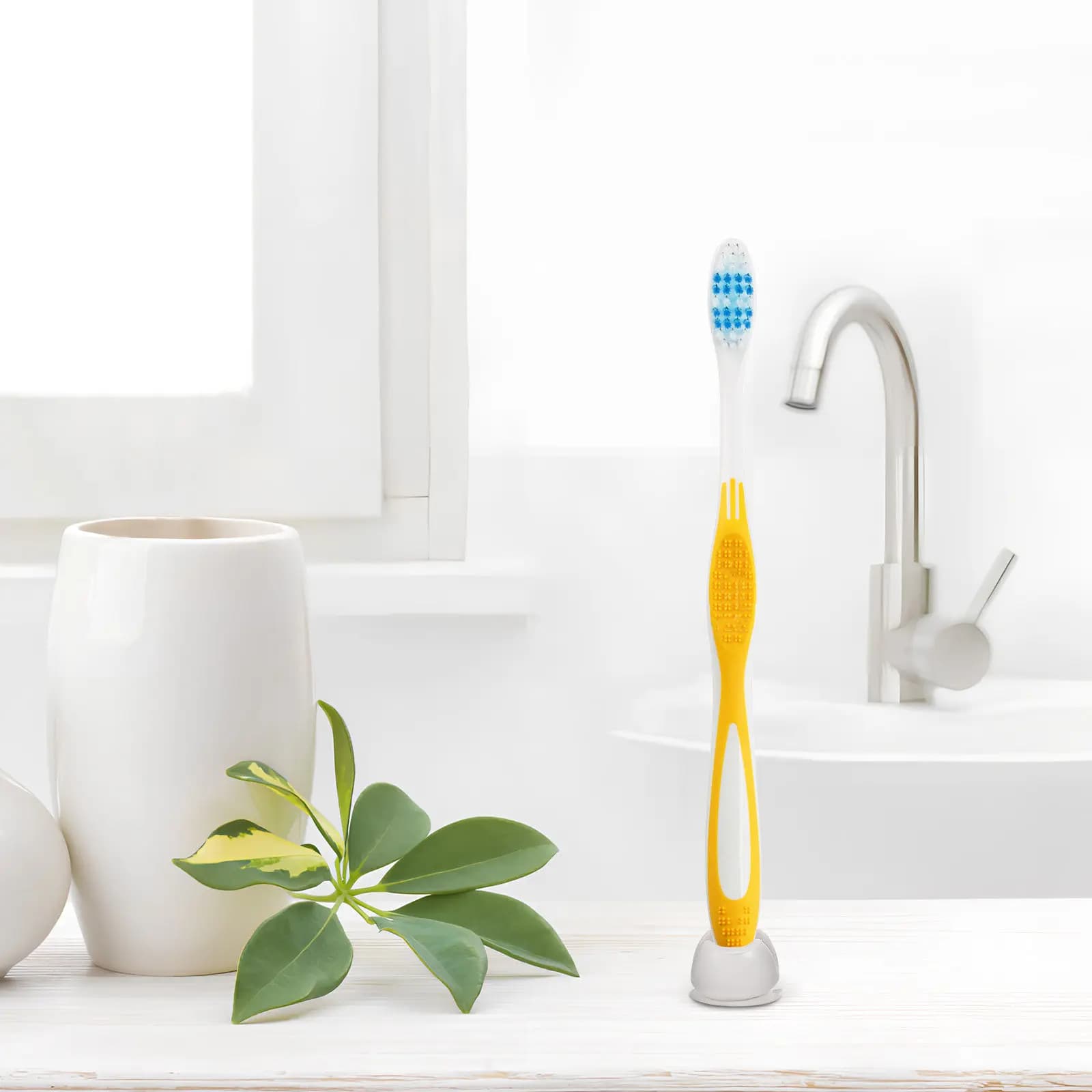 Set di 6 Portaspazzolini a Ventosa Multiuso, Organizzatore per Bagno e Cucina, per Spazzolini, Protesi Dentarie e Piccoli Utensili
