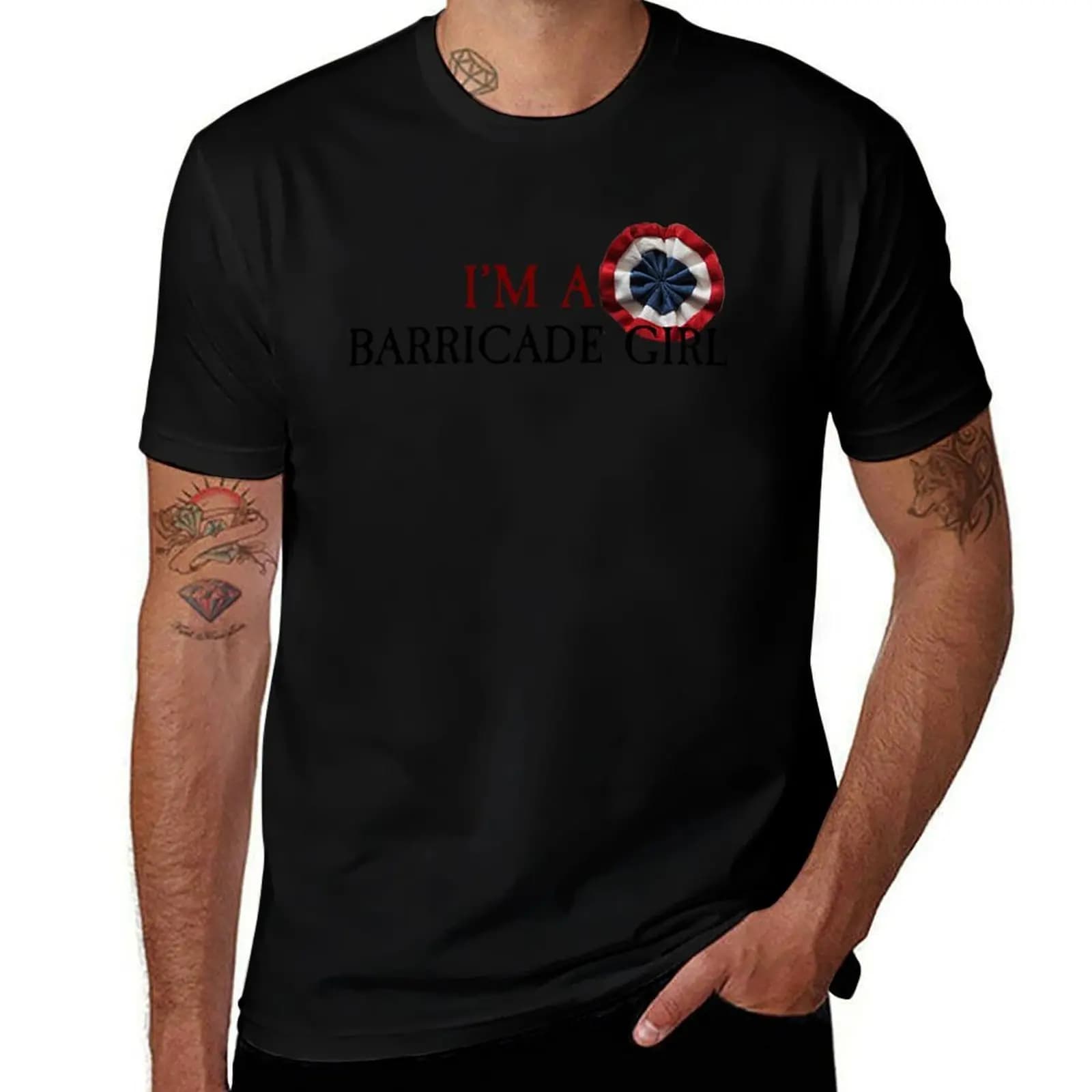 Barricade Girl T-Shirt Basic Crew Neck Short Sleeve Top