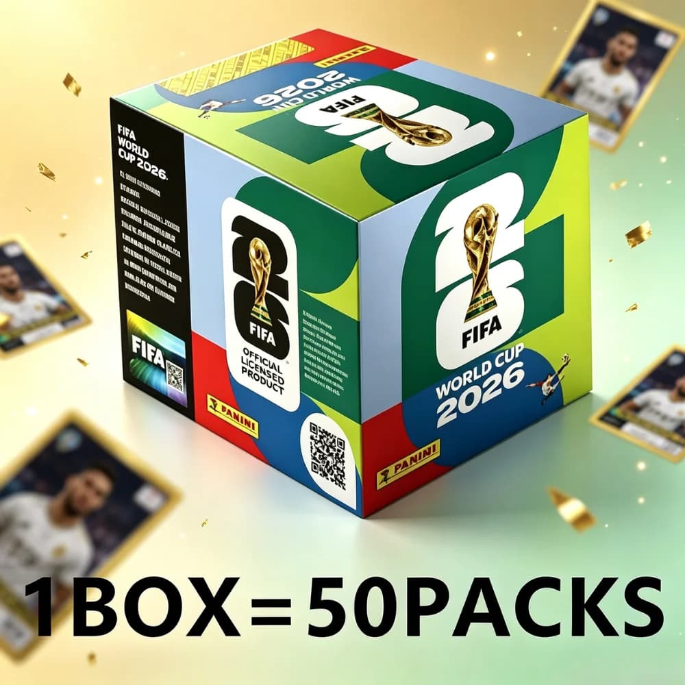 Panini 2026 World Cup Sticker Box Soccer Football Collectibles Player Sticker 50Packs Complete Album Gift For Teen Football
