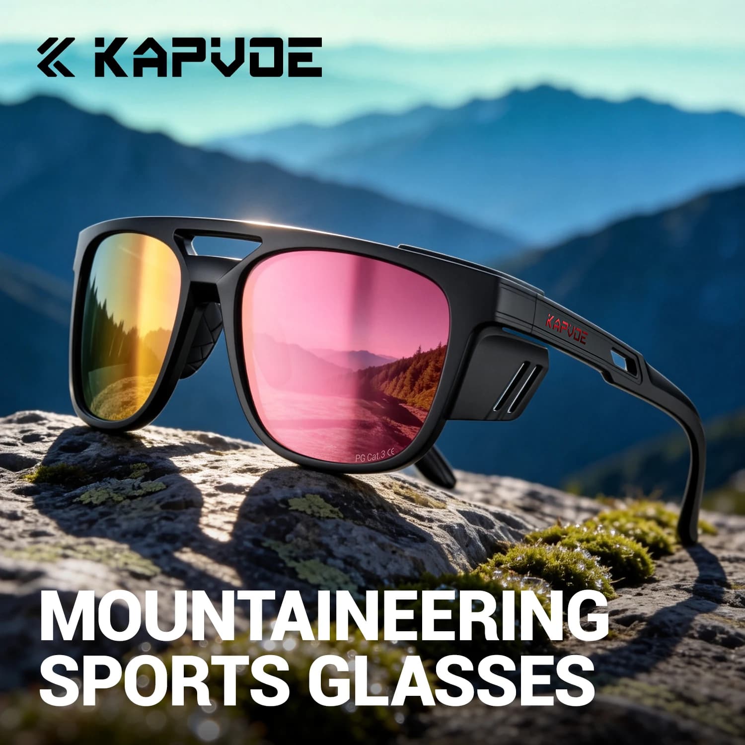 Kapvoe 2026 Polarized Cycling Sunglasses Pickball Sun Glasses Hiking Eyewear for Men Women Fishing Glasses Outdoor UV400 Goggle