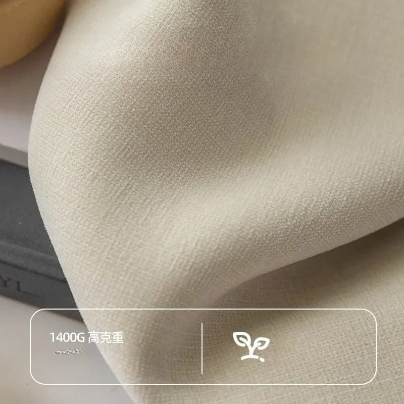 Tende di lusso cremose completamente oscuranti di dimensioni personalizzate per soggiorno, camera da letto, sala da pranzo, tulle bianco morbido e spesso, semplice grazia moderna