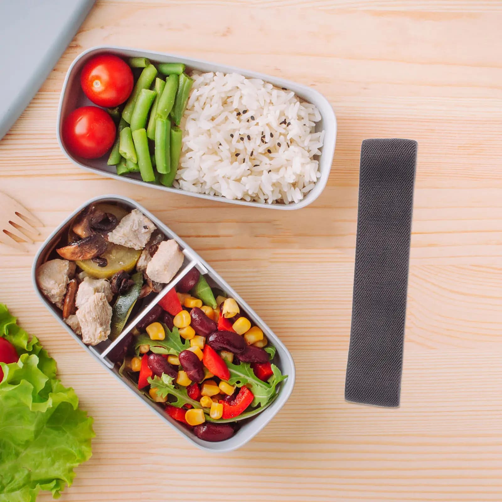 4 Pezzi Cinghie Elastiche per Bento Box, Fasce Estensibili in Nylon per Contenitori Alimentari, Fissaggio per Scuola, Lavoro, Picnic, Campeggio, Fasce di Ricambio