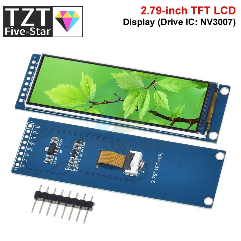 2.79 Inch NV3007 TFT LCD Display Module TZT 142×428 Resolution 8 Pin SPI Full Color Screen Panel for arduino