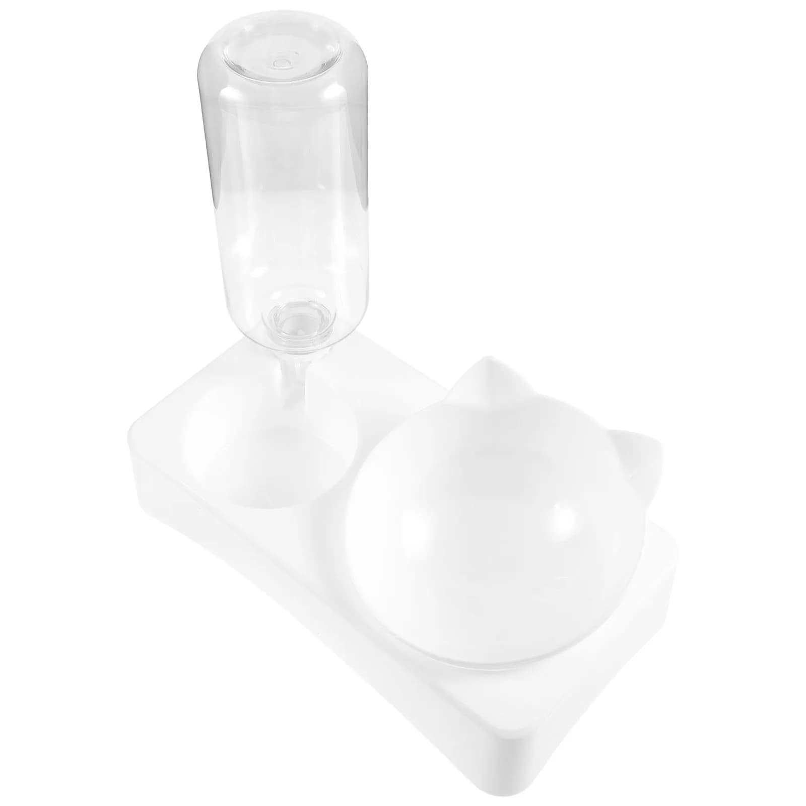 Premium Double Pet Feeding Bowl with Neck Support for Cats Dogs Spill Proof Food Water Container Space Saving Easy Clean Pet