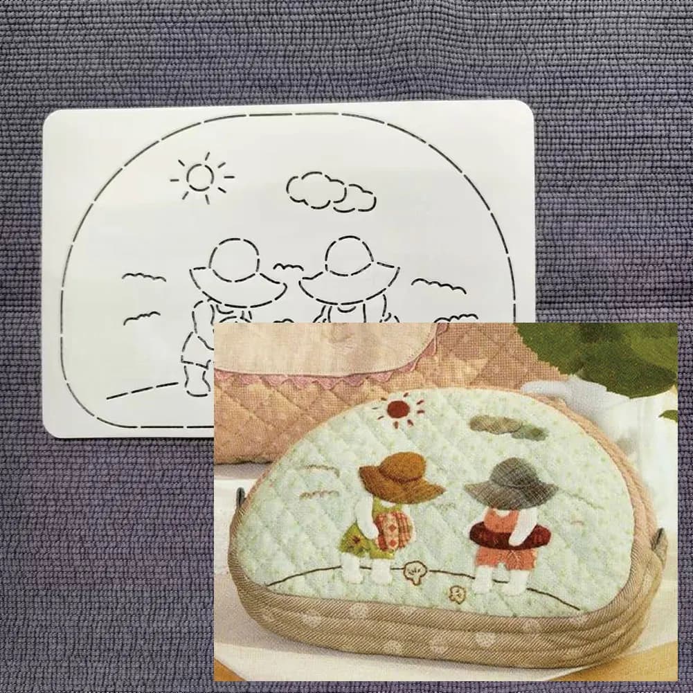 Stencil in plastica per patchwork fai-da-te Cucito Scheda di tracciamento flessibile portatile per artigianato fai-da-te