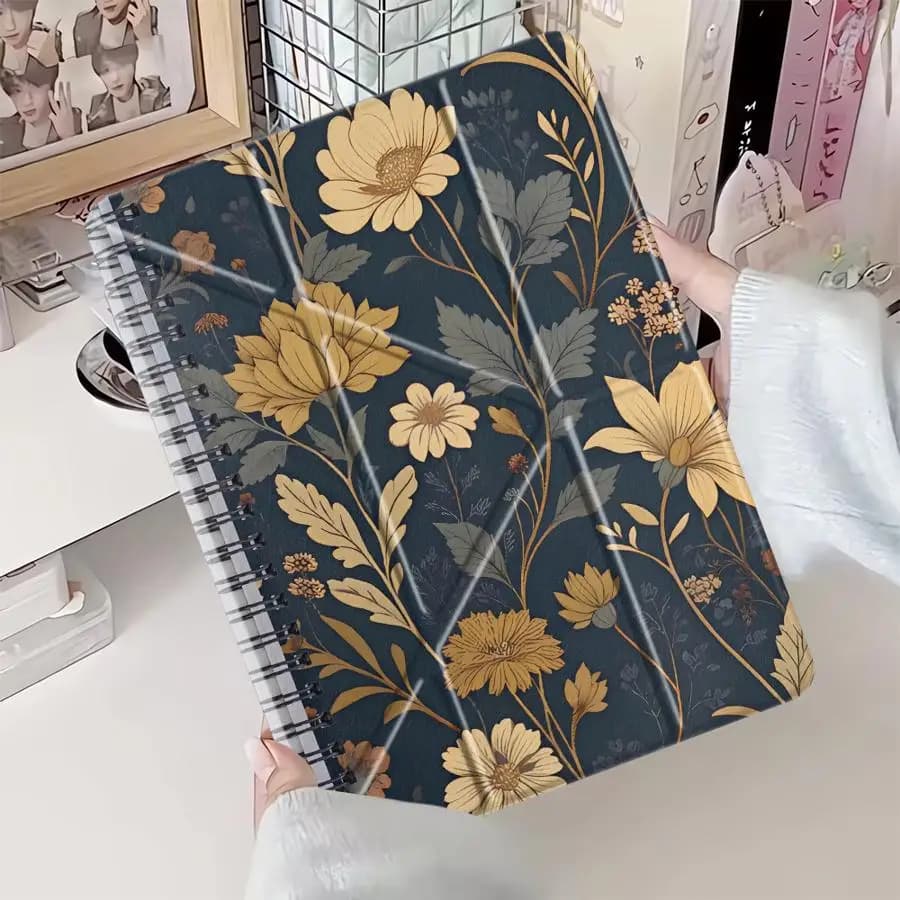 Notebook Patterned Fabric Fashion Tablet Case For iPad Pro 2025 Pro 11th 10th 9th 8th 7th 12.9inch Mini 6 7 Air 4 5 M3 M2 1 2 M4