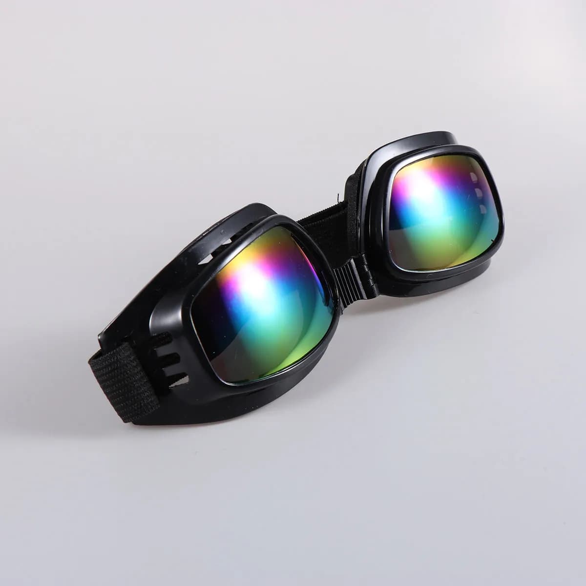 Occhiali di Sicurezza per Moto con Montatura Nera e Lenti Colorate, Anti-UV, Anti-Appannamento, Resistenti agli Urti, Occhiali Protettivi per Sport all'Aperto e Sci