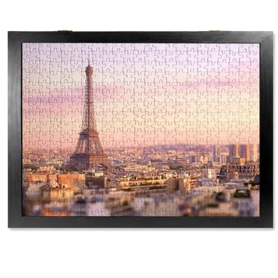 Cornice per Puzzle in Legno Premium con Capacità di Conservazione per 4 Puzzle da 1000 Pezzi, Espositore Facile da Montare Senza Attrezzi, Non
