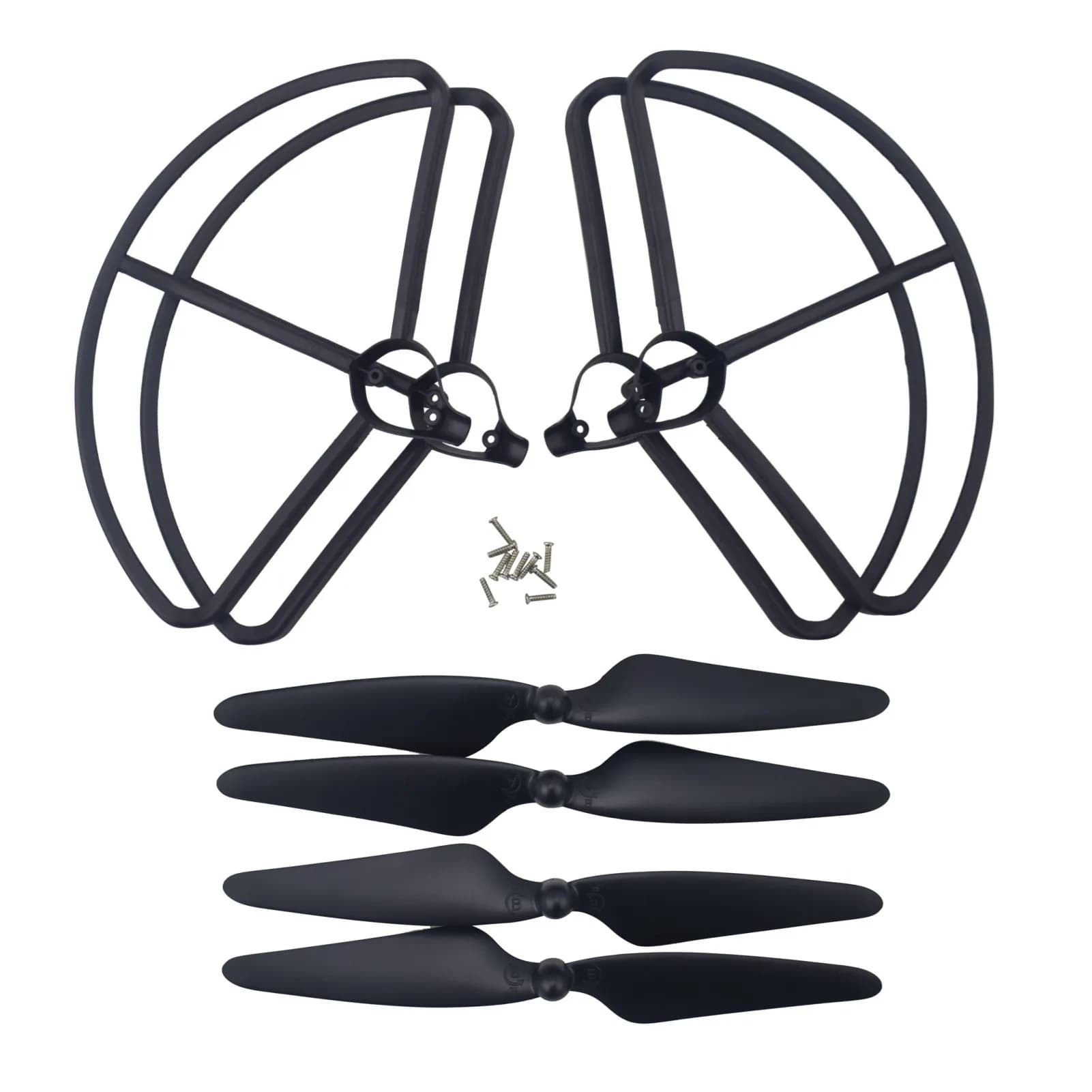 4PCS Copertura di protezione dell'eliche + 4PCS Elica per Hubsan H501S/H501A/H501C/H501M/H501S W/H501S pro RC Aereo a quattro assi