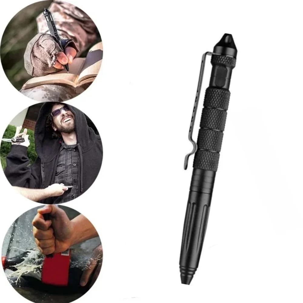 Multi Functional Tactical Self Defense Pen Glass Breaker With Tungsten Steel Tip For Outdoor Camp Emergency Kit Ball Point Pens