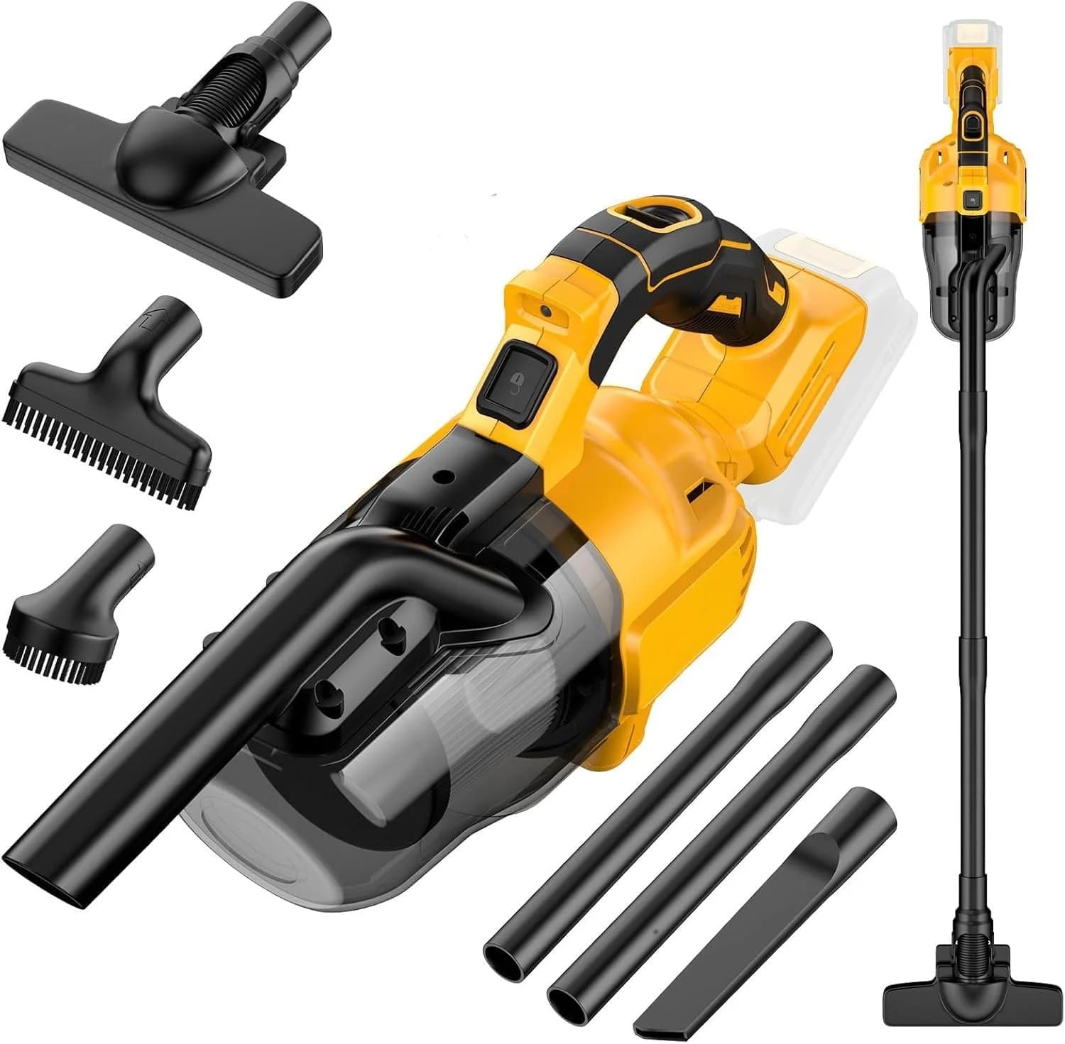 Aspirapolvere Senza Fili per Batteria Dewalt 20V – Aspirapolvere a Bastone Brushless, 55CFM, Filtro HEPA, Portatile per Casa e Auto (Solo Utensile)