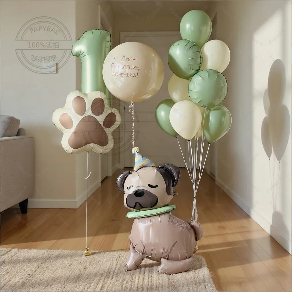 Palloncini in foglio di alluminio per cani animali Tema simpatico cane Compleanno, decorazione anniversario, doccia, decorazione per feste di animali domestici