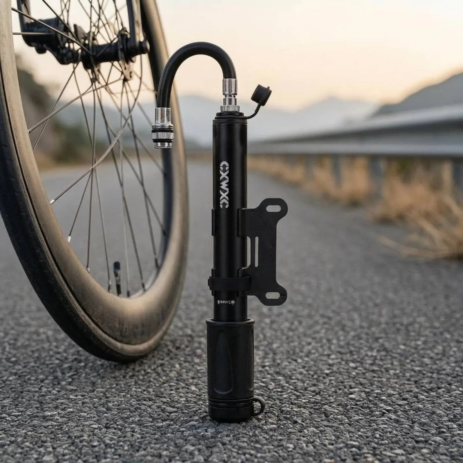 Two-wayValve Bike Pump Compact Bike Hand Pump Aluminum Alloy Hidden Hose