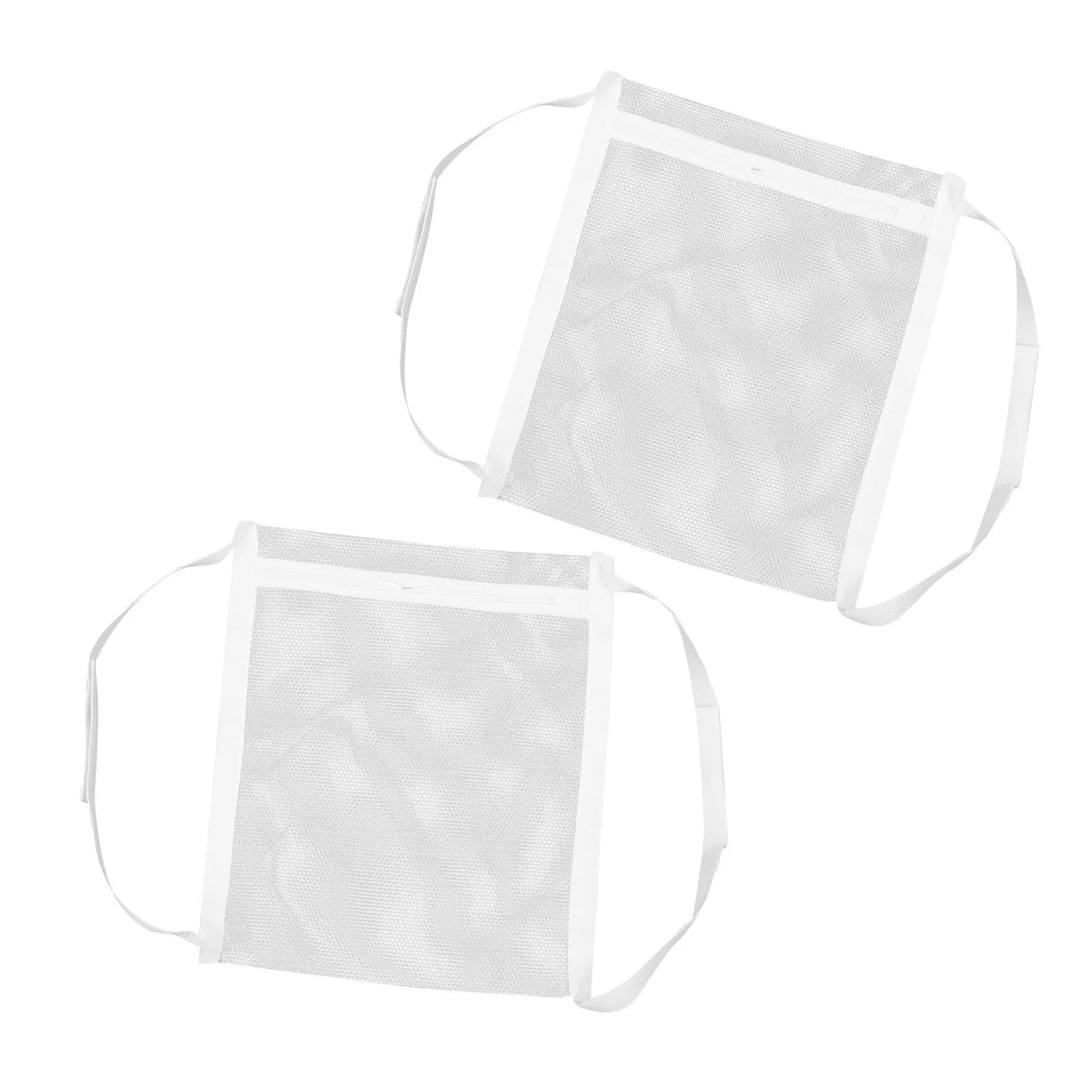 2Pcs Shoe Washing Bag Large Mesh Laundry Bag with Zipper Strap for Sneakers Dryer Shoe Washer Net 17x14 Inch Portable Reusable