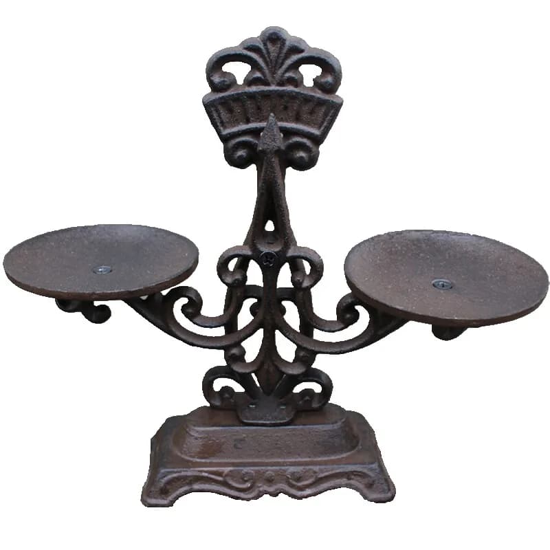 American country personality creative retro heavy cast iron balance home decoration gift ornament candle holder