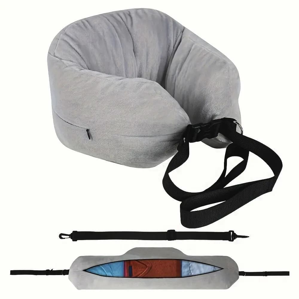 Adjustable Fillable Neck Pillow Multi-Functional Stuff With Clothes Travel U-Shaped Pillow Washable Comfortable