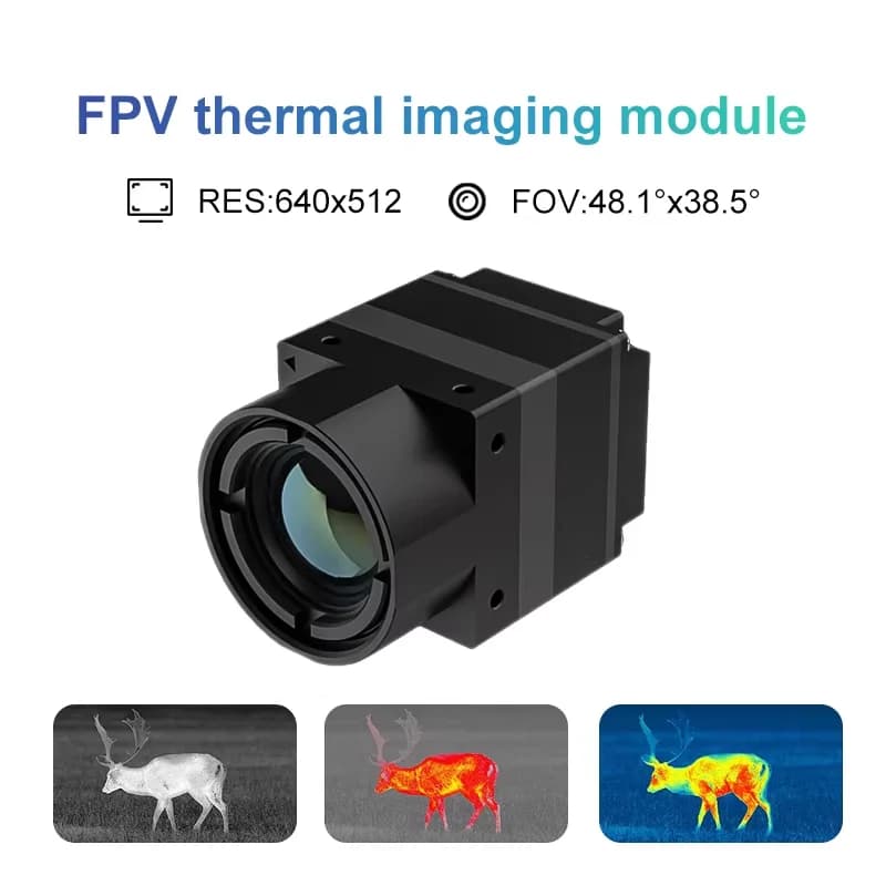 Telecamera Termica FPV con Interfaccia CVBS 256/384/640 4MM 9MM Modulo Micro Telecamera Termica per Droni FPV