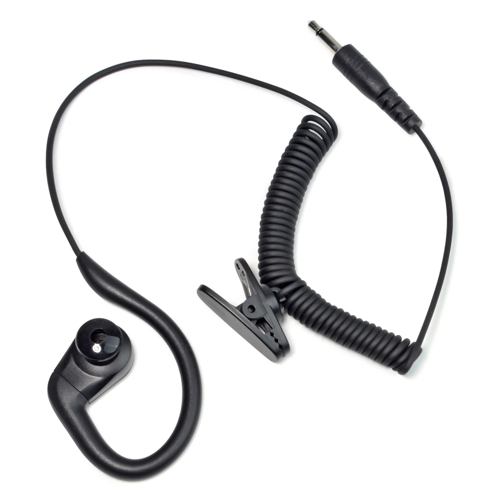 Gancio per l'orecchio morbido a forma di G da 3,5 mm Solo ascolta Auricolare Walkie Talkie Auricolare palmare Radio bidirezionale Altoparlante microfono Kit auricolare