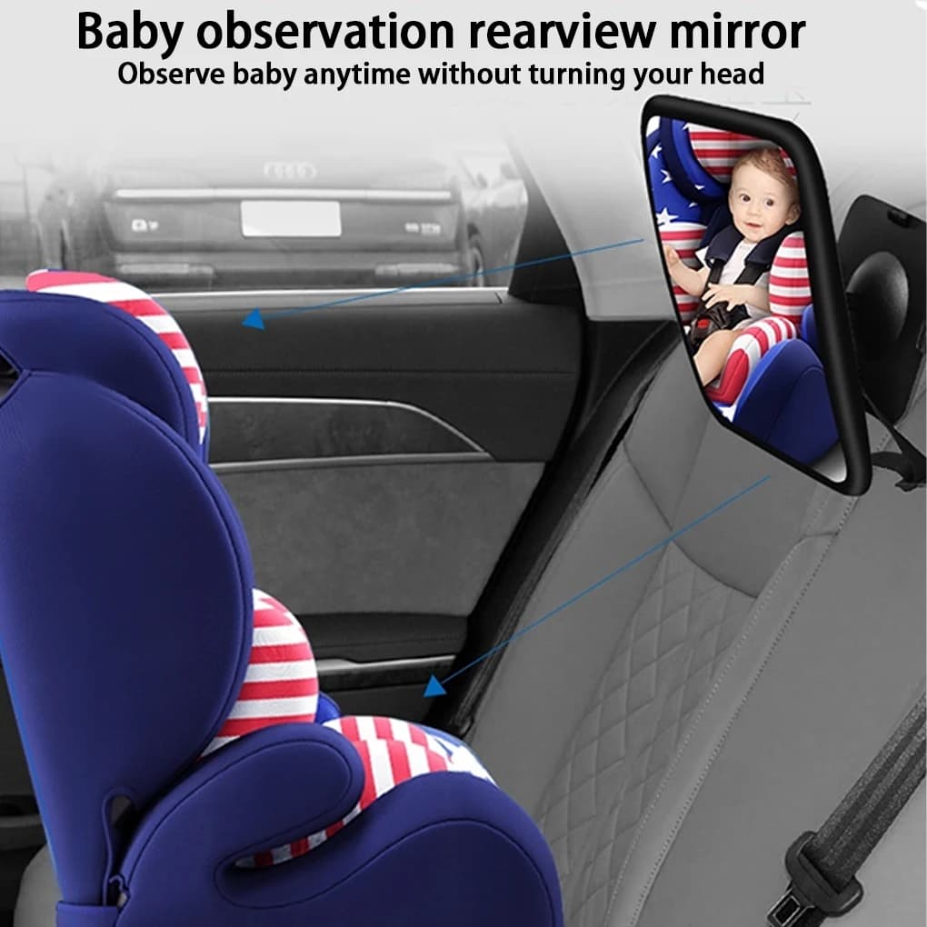 Specchietto per auto per bambini Sedile posteriore per auto grandangolare regolabile Specchio di sicurezza per neonati/bambini Specchietto retrovisore interno girevole