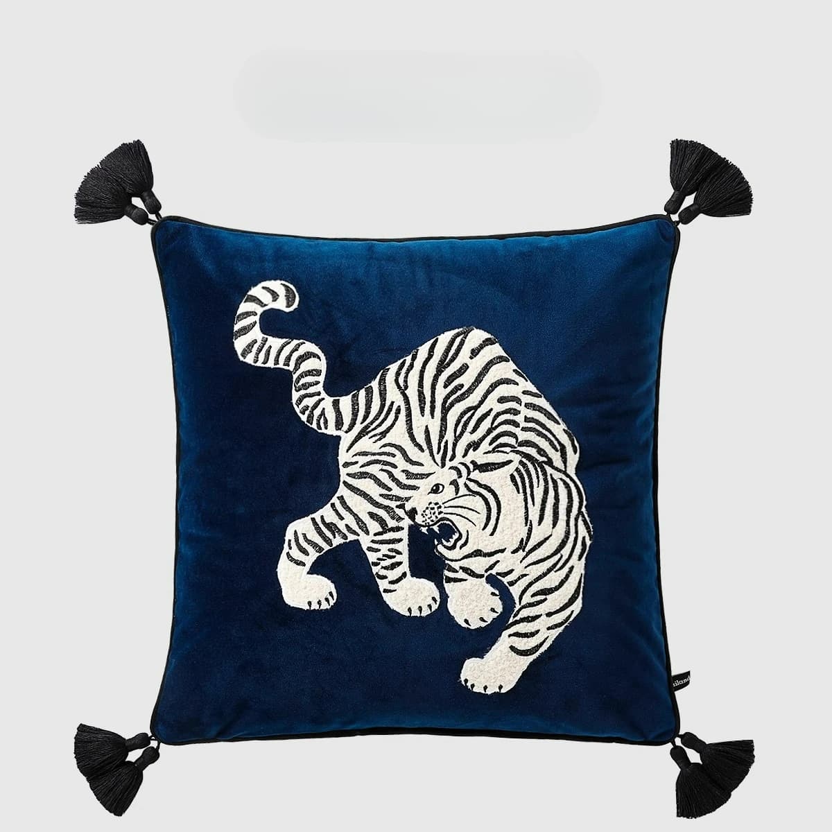 Lussuoso motivo tigre ricamo federa soggiorno divano ufficio comodino fodera per cuscino morbida e confortevole 45 * 45 cm