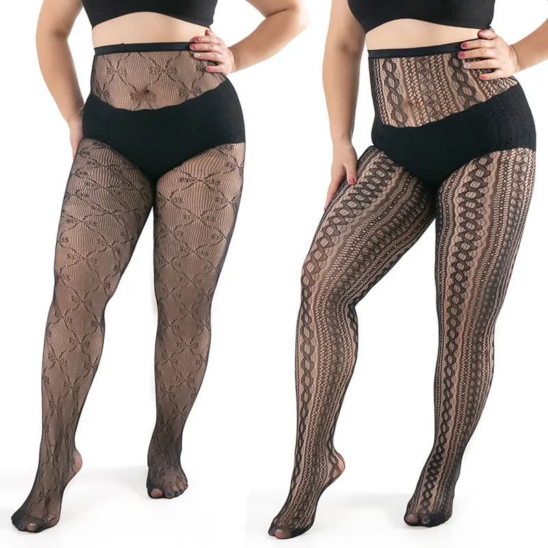 Collant di grandi dimensioni Anti-gancio Resistente allo strappo Collant magico super elastico senza cuciture Nylon taglie forti Lady