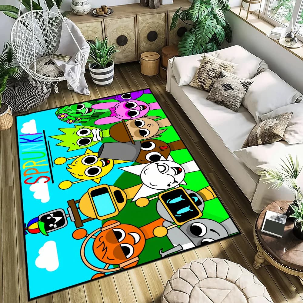 Non-slip Zerbino Kitchen Bedroom Game Handmade Quilted Mat I-Incredibox Carpet Living S-Sprunki Room Entrance Decoration