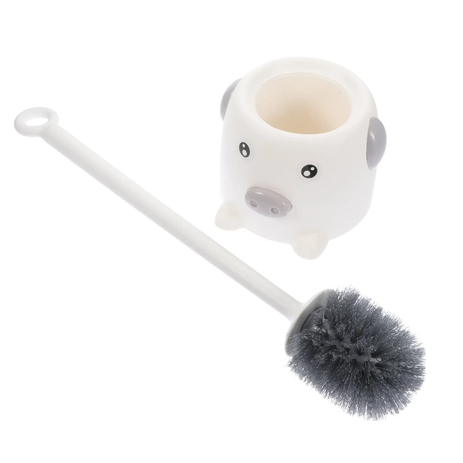 Set Moderno di Spazzola e Porta Spazzola per WC con Setole Potenti, Contenitore Igienico Nascosto per Bagni Piccoli, Accessori per la Pulizia Domestica