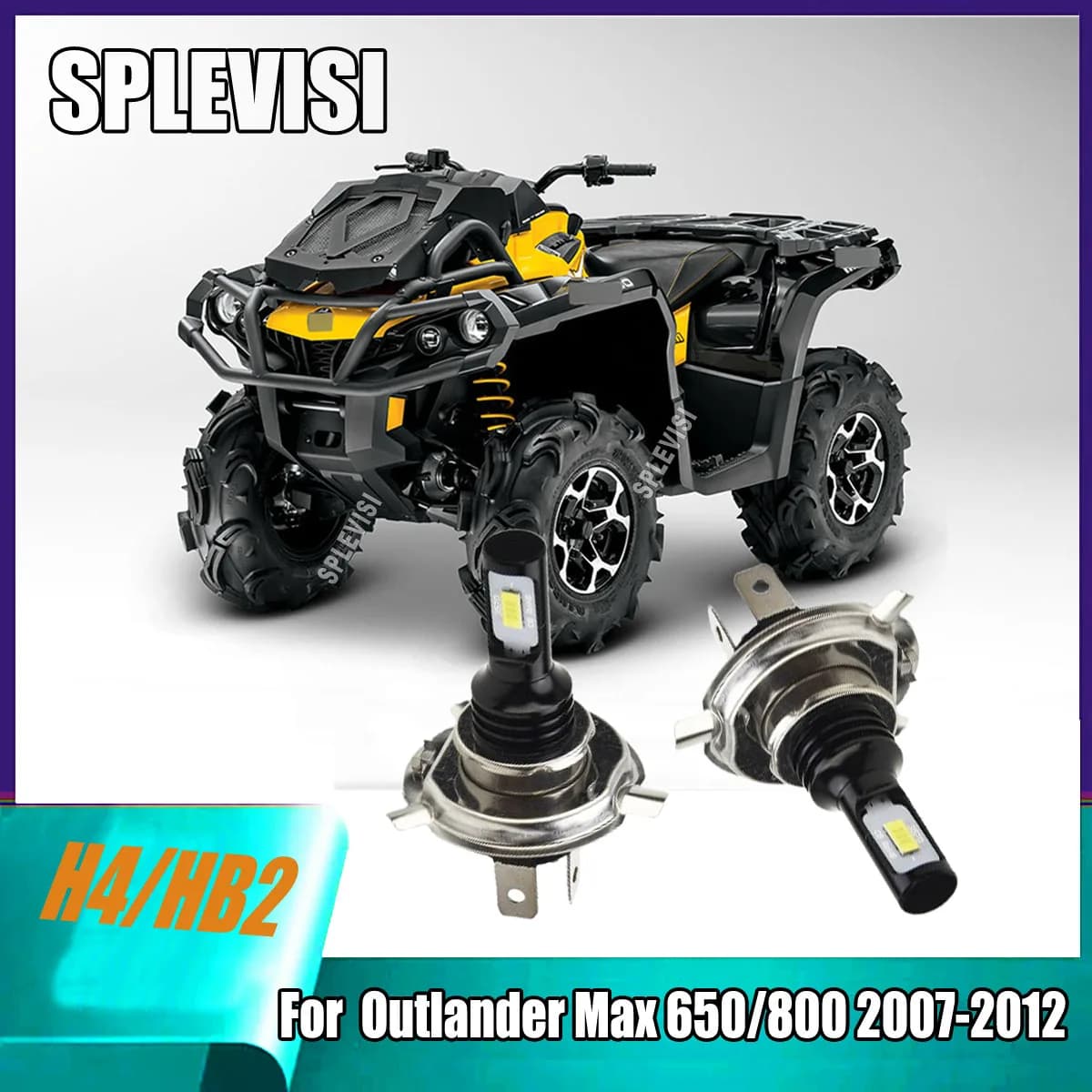 Fari LED H4 bianchi - senza macchie scure e aree ombreggiate Per Can-Am Outlander Max 650/ Max 800 2007 2008 2009 2010 2011 2012