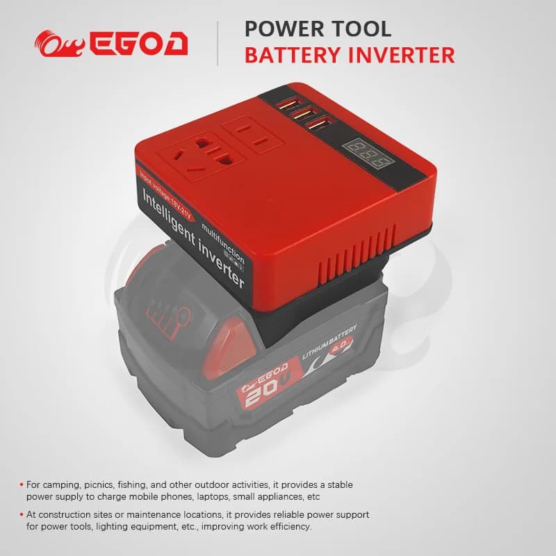 Batteria al litio inverter Accumulatori e caricabatterie di riserva 18v 21v a 110v 220v per Milwaukee Multi-funzione trasformatore domestico inverter esterno
