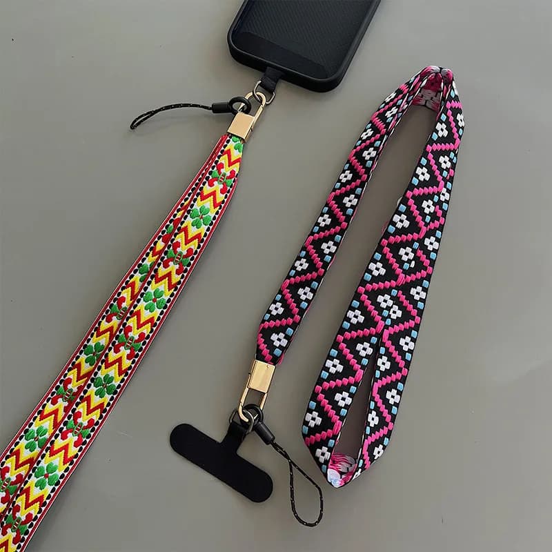 Phone Lanyard Strap Pendant Wrist Chain Key Neck Tag Universal Wide Anti-loss Internet-famous USB Flash Drive Name name Tag