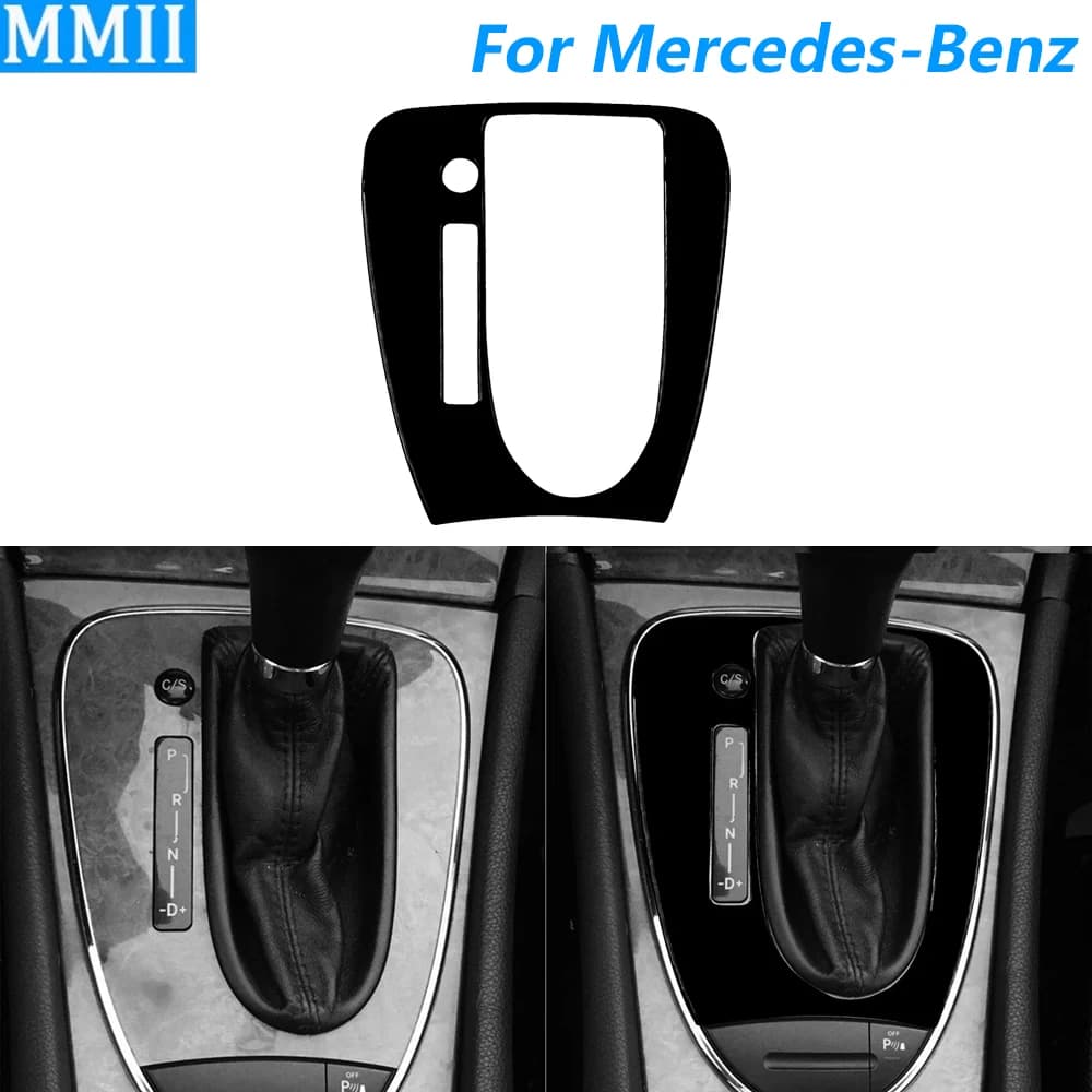 Per Mercedes-Benz Classe E W211 2003-2009 Piano Nero Centrale Del Cambio Pannello di Controllo Della Copertura Decorativa Accessori Auto Adesivo