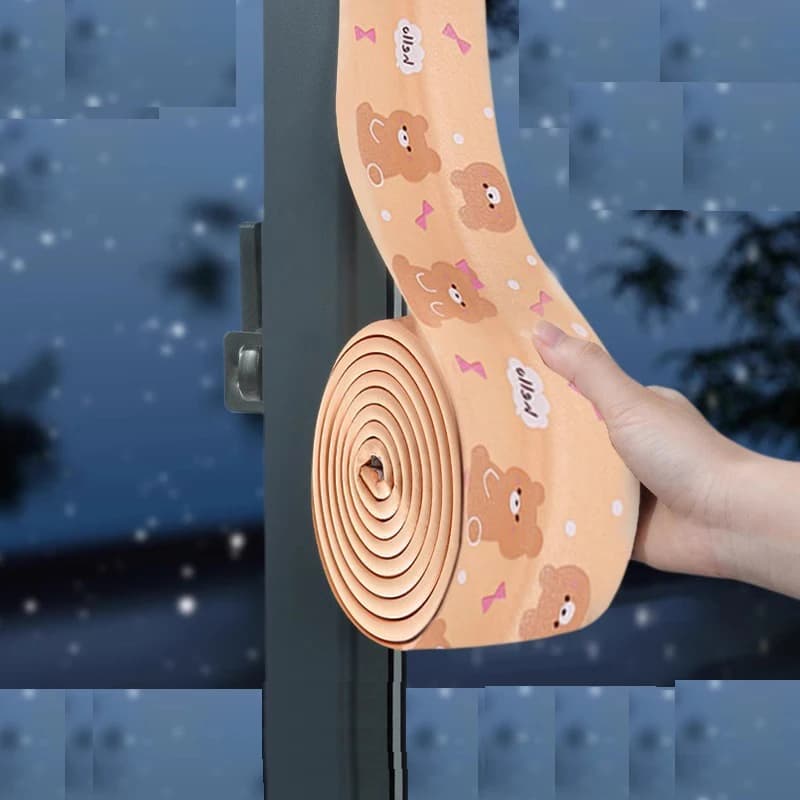 Striscia di tenuta per fermaporta resistente alle intemperie per porte scorrevoli in vetro, finestre, nastro isolante acustico, copertura inferiore ​