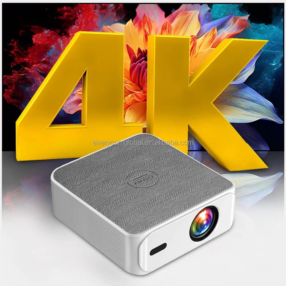 Proiettore Video Portatile Mini FULL 4K, Schermo MAX 300'', 1000 CVIA, Proiettore Android per Home Theater, Videoproiettore 4K
