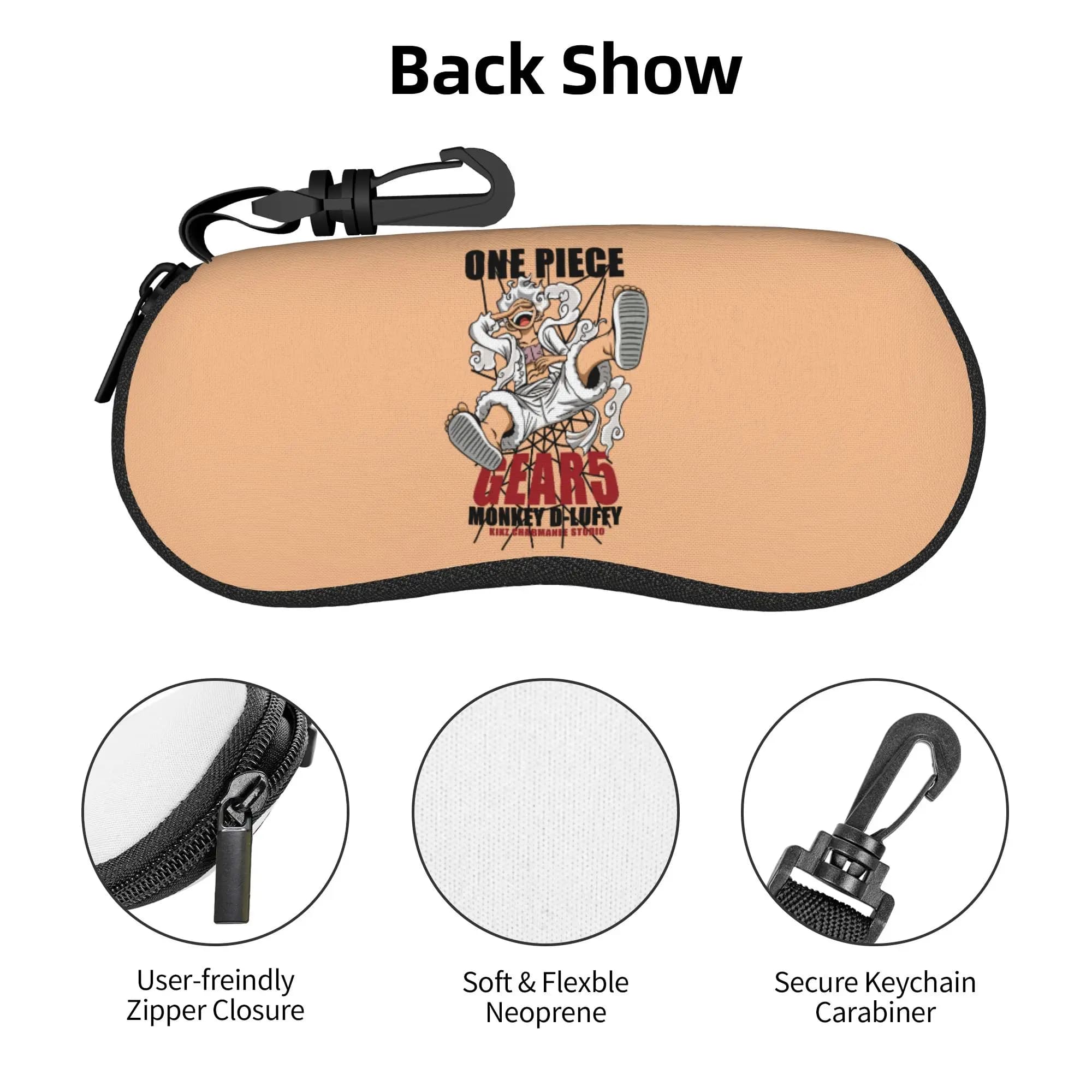 Anime One Piece Luffy Eyeglass Glasses Case Women Men Soft Manga Sunglasses Protective Pouch