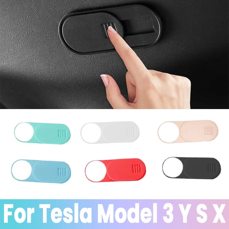 Copertura della fotocamera per auto per Tesla Model 3 2024 Y Webcam Slide Blocker Protezione per la privacy 1 / 5 pezzi compatibile con tablet PC Laptop iPad