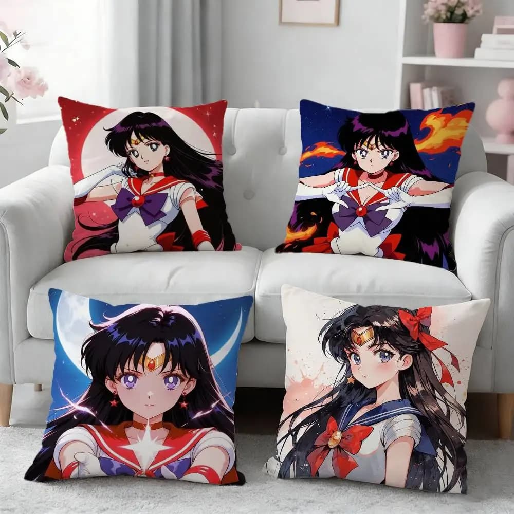 Rei Hino Sailor Mars Federa per cuscino, fodera per cuscino decorativo per divano dell'auto