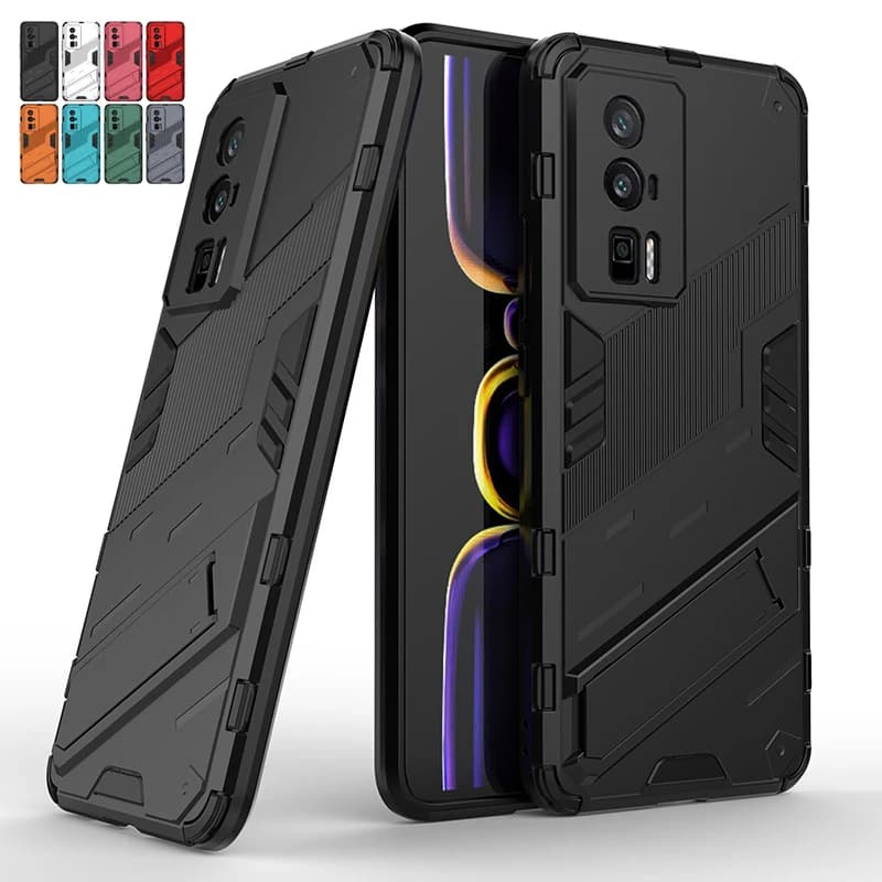 For Xiaomi Poco F5 Pro Case Cover Poco F5 F 5 Pro Capas Phone Bumper Back Kickstand Shockproof Holder Cover Poco F5 Pro Fundas
