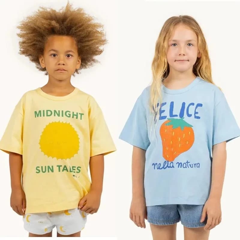 T-shirt per Bambini con Stampa Cartoon alla Moda, Magliette Estive 2026 per Ragazzi e Ragazze, Bluse per Bambini, Pullover Scolastici, Abbigliamento per Neonati e Bambini Piccoli
