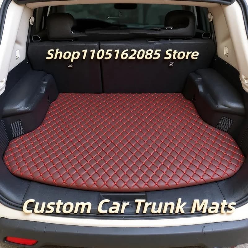 Tappetini Personalizzati per Bagagliaio Auto Genesis G70 2022-2027, Rivestimento in Pelle per Vano Carico, Accessori Interni